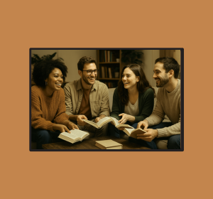grupo de personas leyendo juntas
